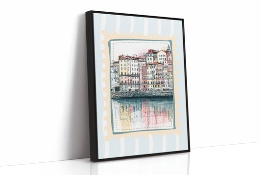 Porto's Ribeira, Sketched in Stamp