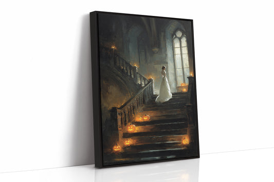 A Bride Among Flickering Lights
