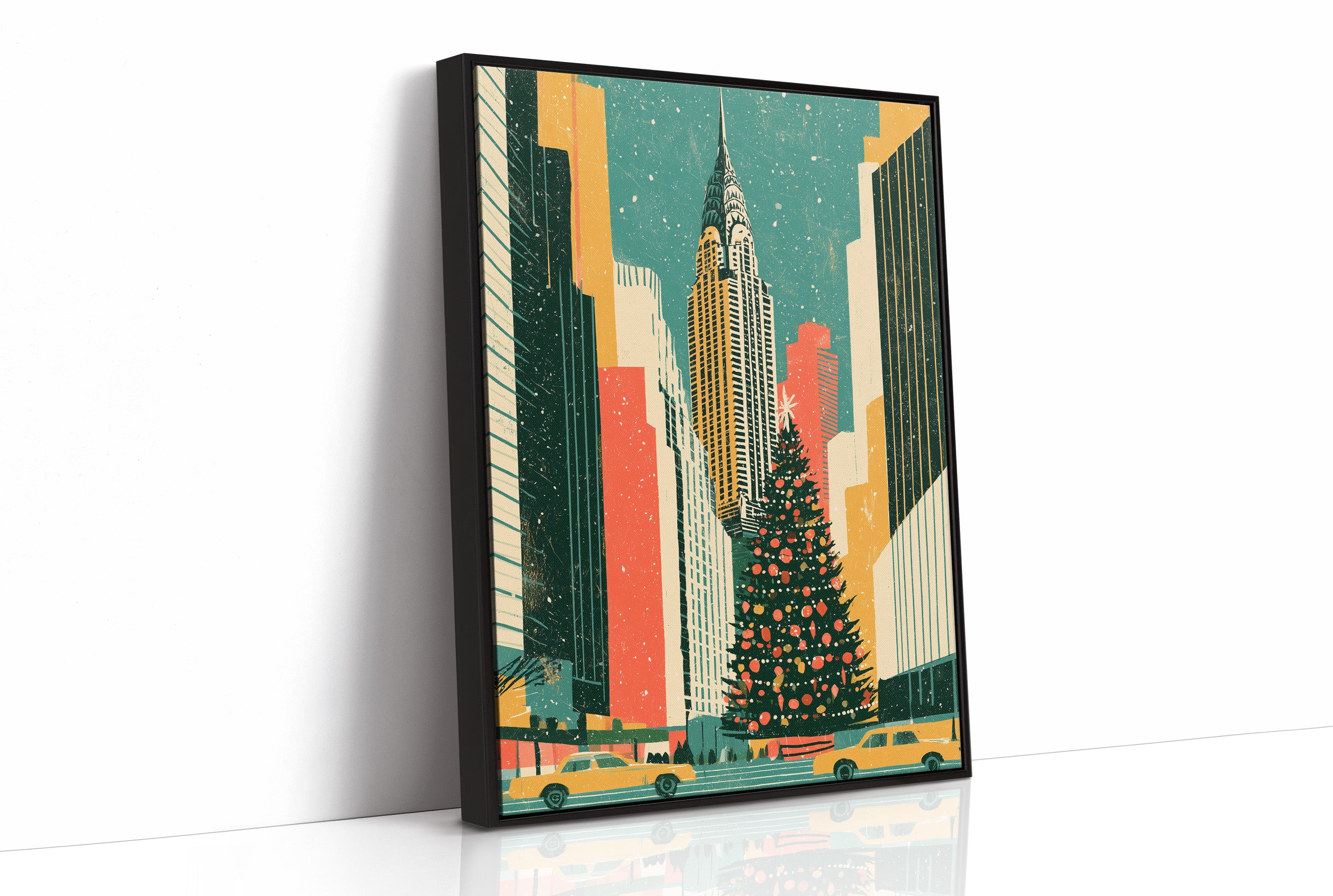 NYC Skyline Christmas Glow