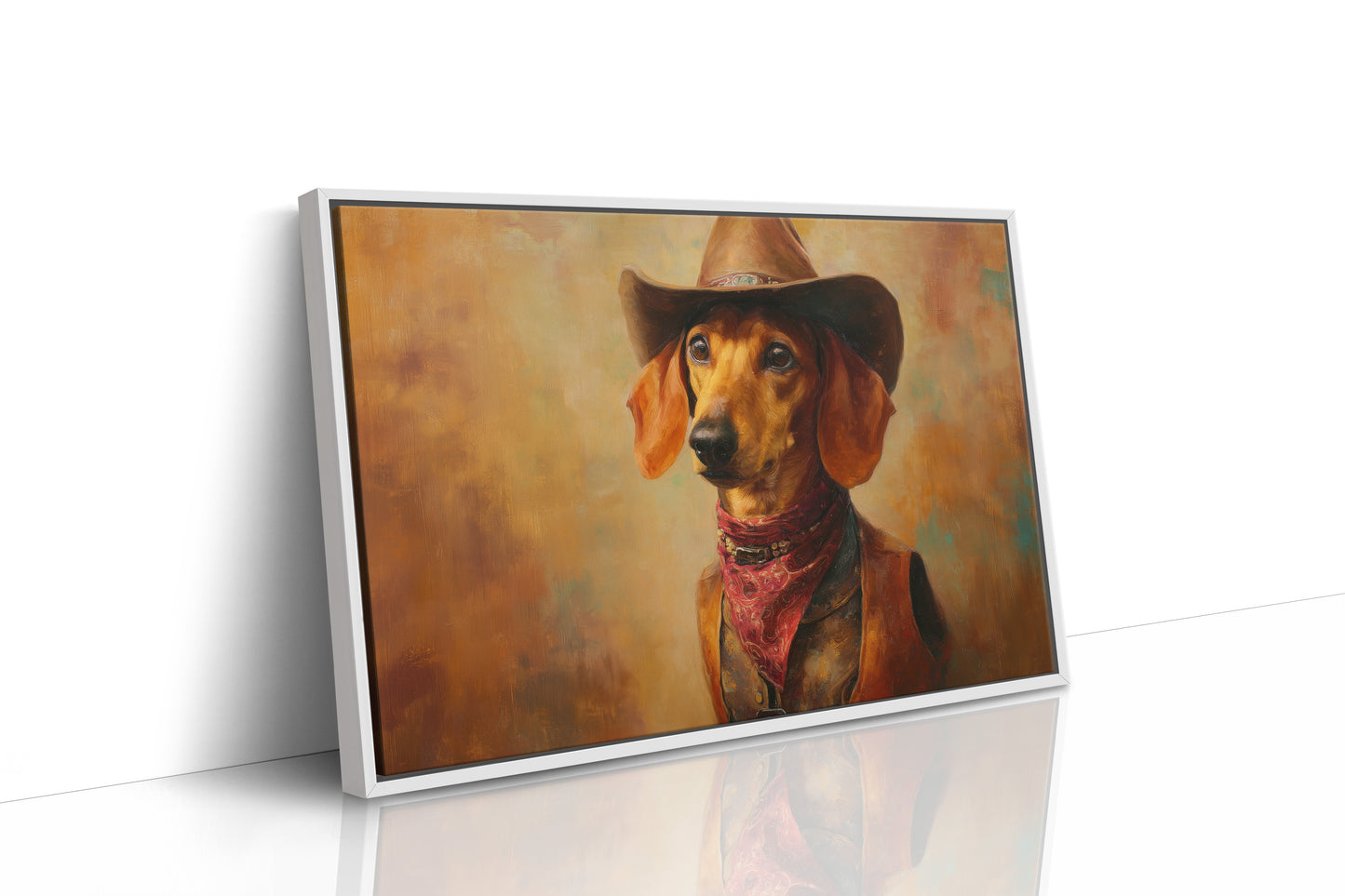 Dachshund Wears The Sunset Trail