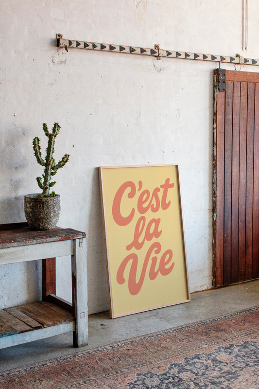 C’est La Vie Retro Wall Art