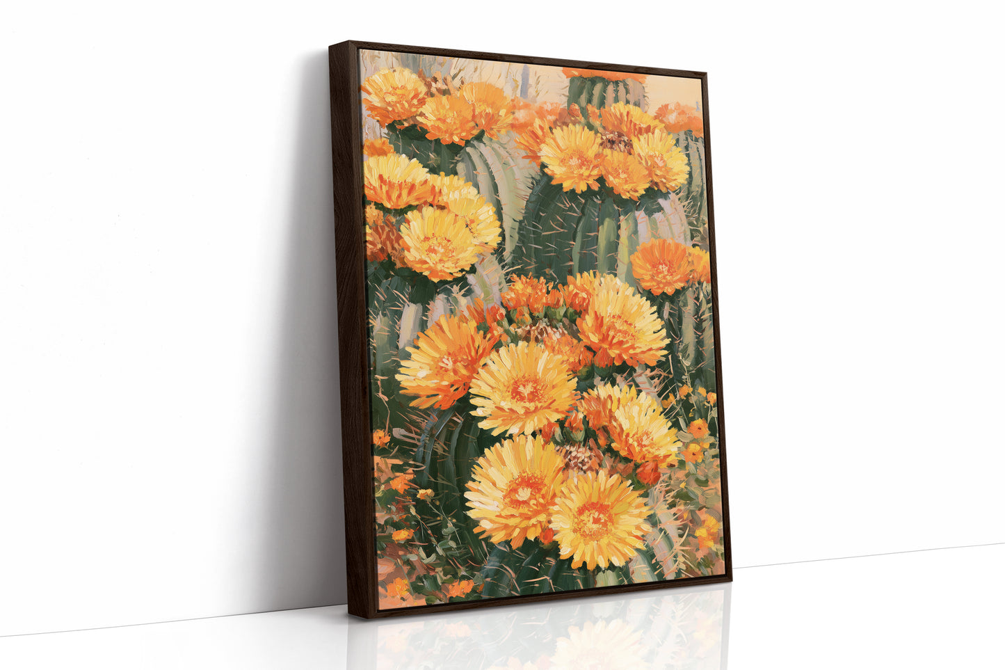 Blooming Barrel Cactus Flowers