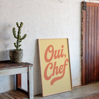 Oui Chef Kitchen Wall Art