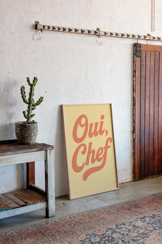 Oui Chef Kitchen Wall Art