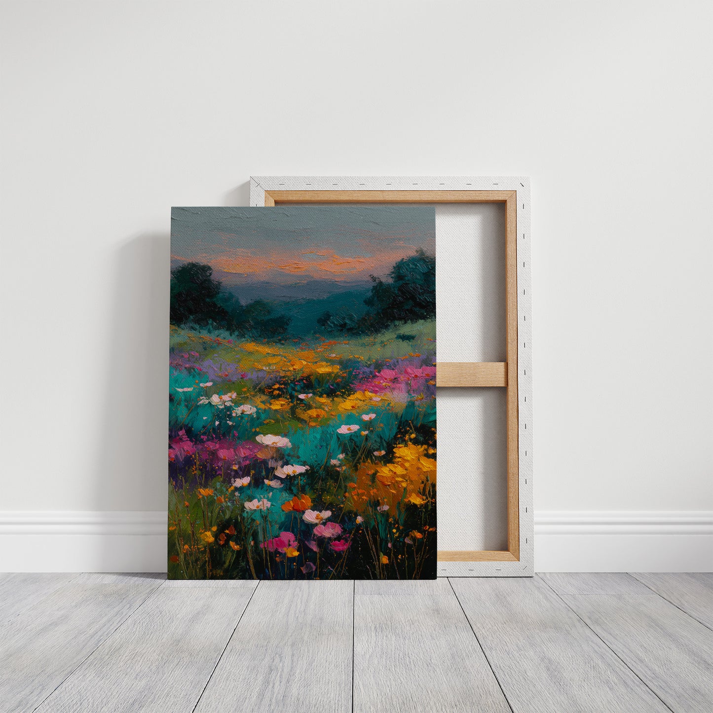 Wildflowers Catch Twilight's Glow
