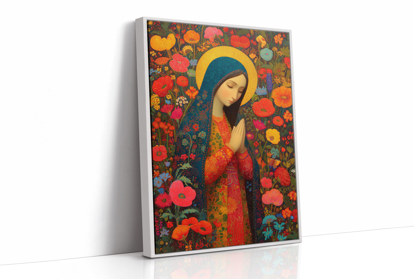 Poppy Garden Prayer in Vibrant Devotion