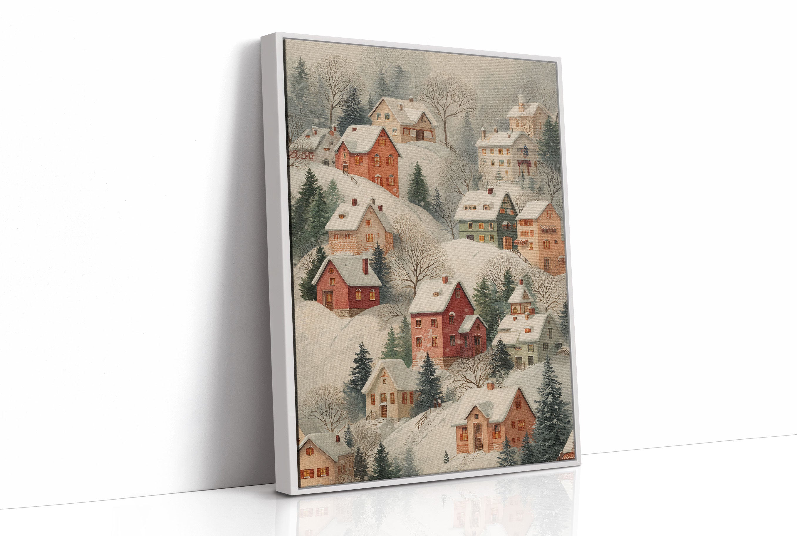 Snow Covered Village Dreams Of Home