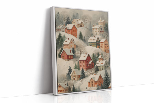 Snow Covered Village Dreams Of Home