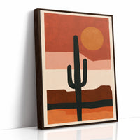 Minimalist Saguaro Sunset Silhouette