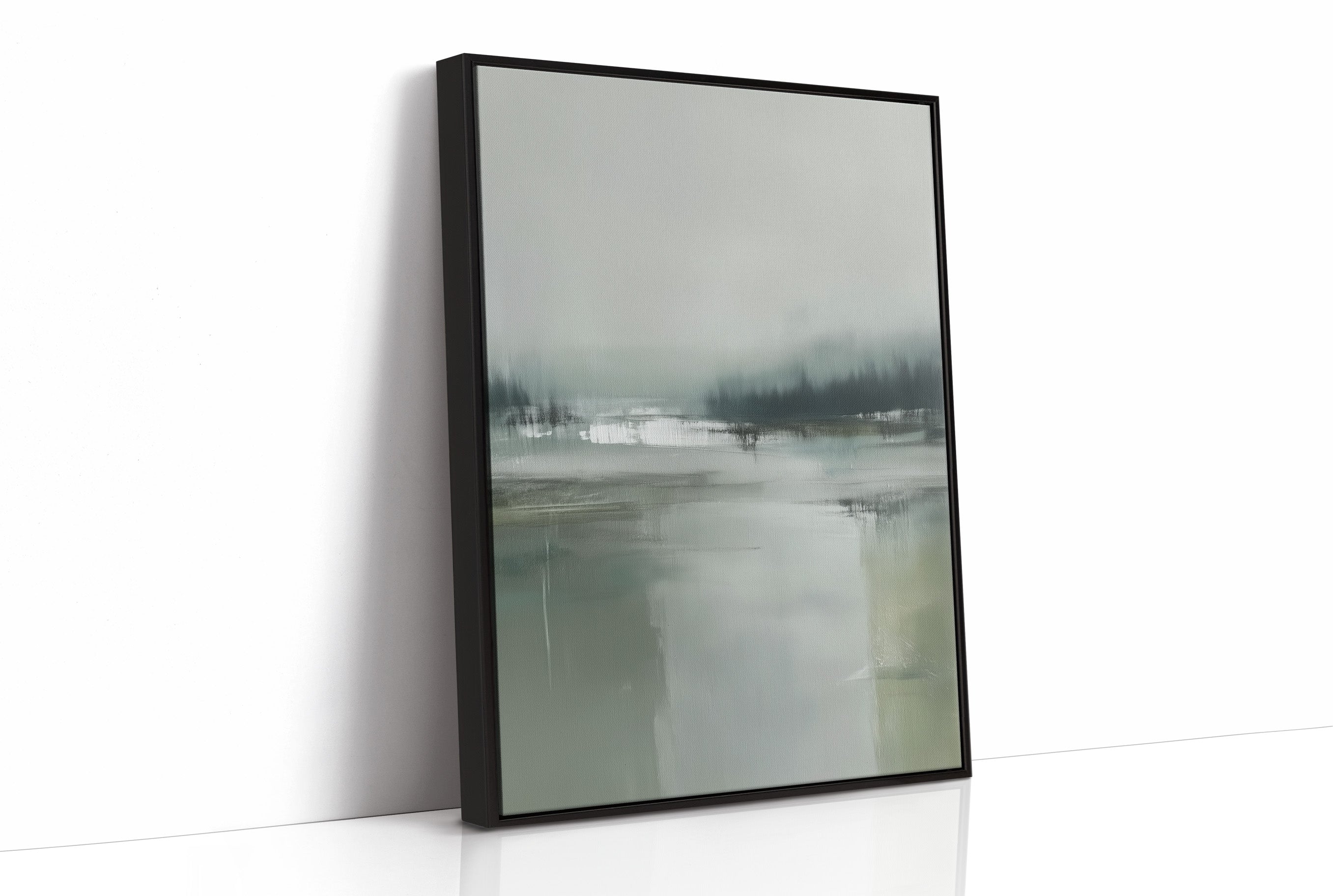 Misty Lake Finds Morning Silence