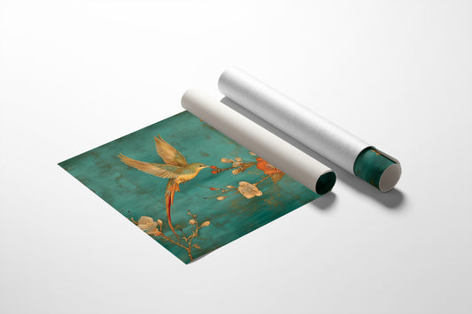 Hummingbird Seeks Morning Plum Blossoms