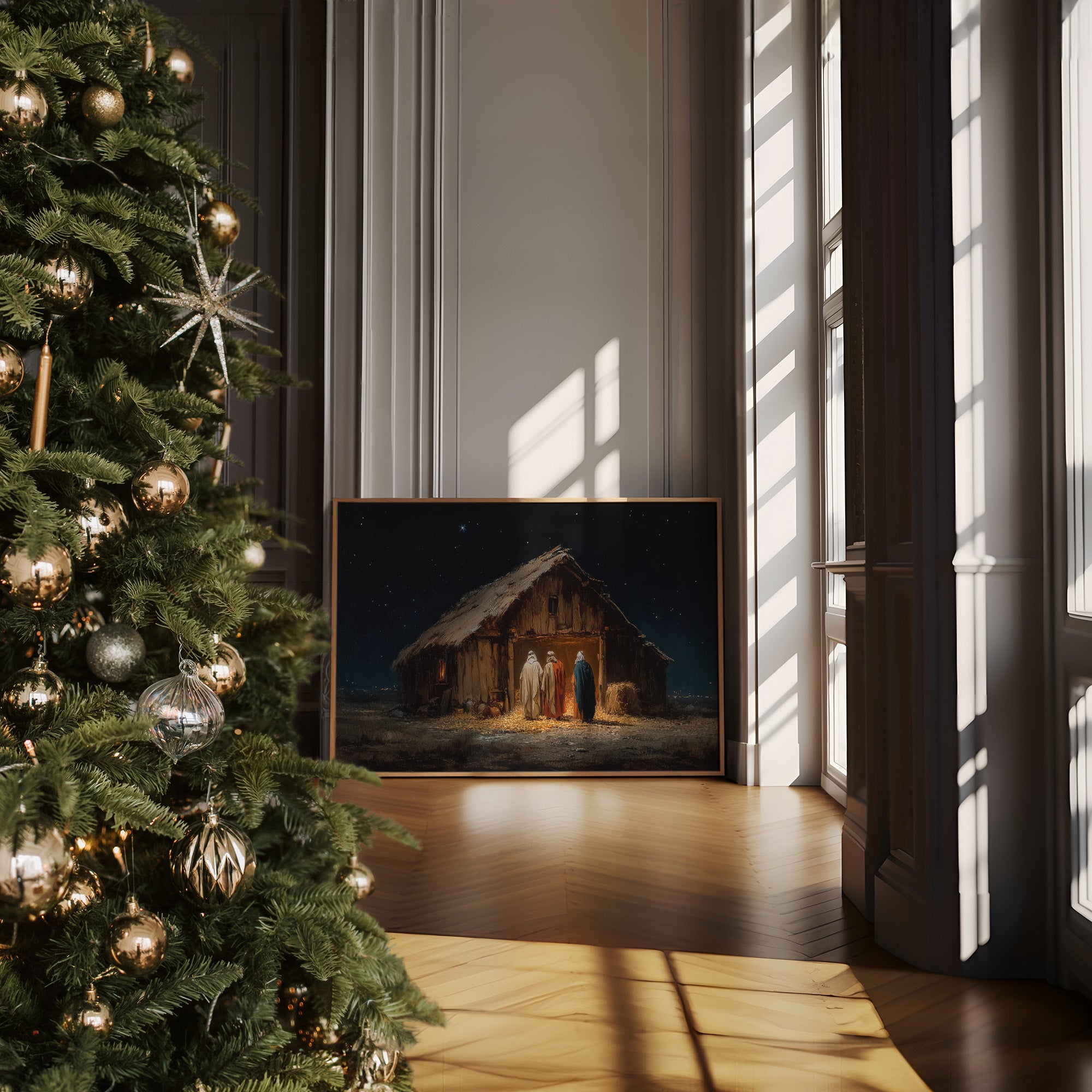 Starlit Manger Beckons Through Time