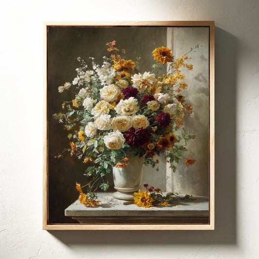 Roses And Dahlias Paint Autumn's Symphony