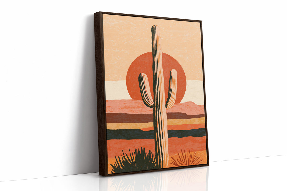 Sunset Sets, Saguaro Stays Put