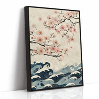 Ocean Waves Meet Cherry Blossoms