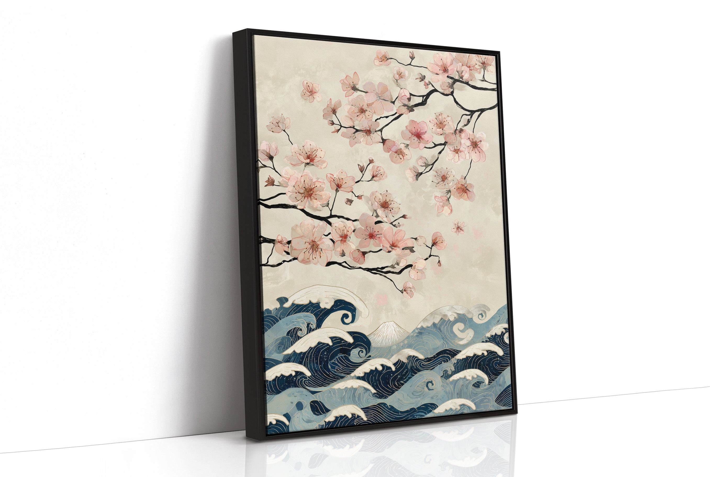 Ocean Waves Meet Cherry Blossoms