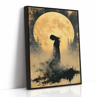 Silhouette Beneath the Harvest Moon
