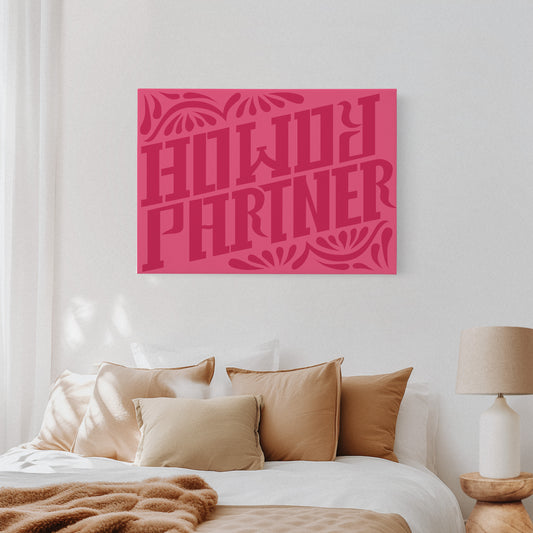 Howdy Partner in Playful Pink Western Style