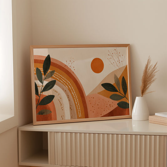 Sunset Over Earthly Tones