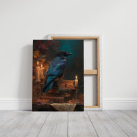 Raven Perches Among Ancient Stories