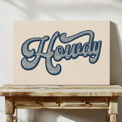 Howdy Western Typography Art – Vintage Rodeo-Style Wall Print