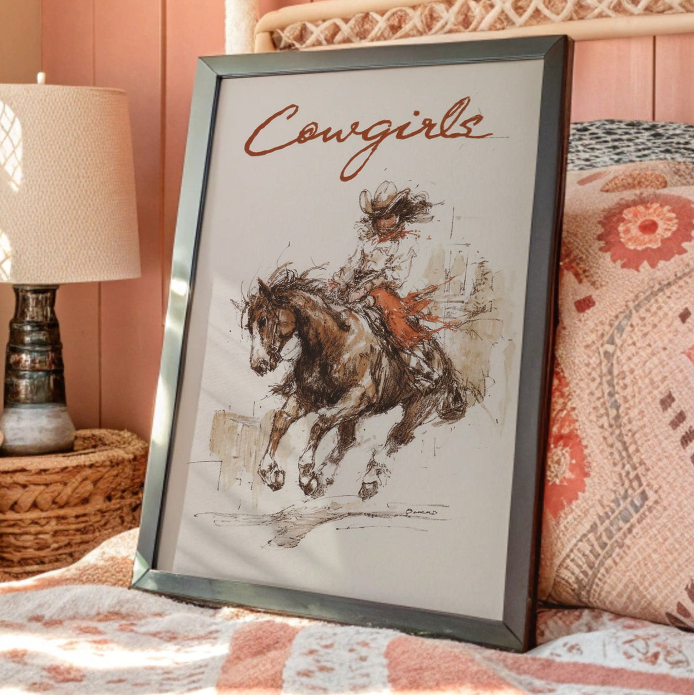 Barrel Racing Dreams - Dynamic Cowgirl & Horse