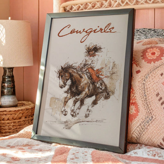 Barrel Racing Dreams - Dynamic Cowgirl & Horse