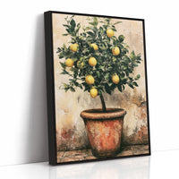 Potted Lemon Tree in Terracotta Light