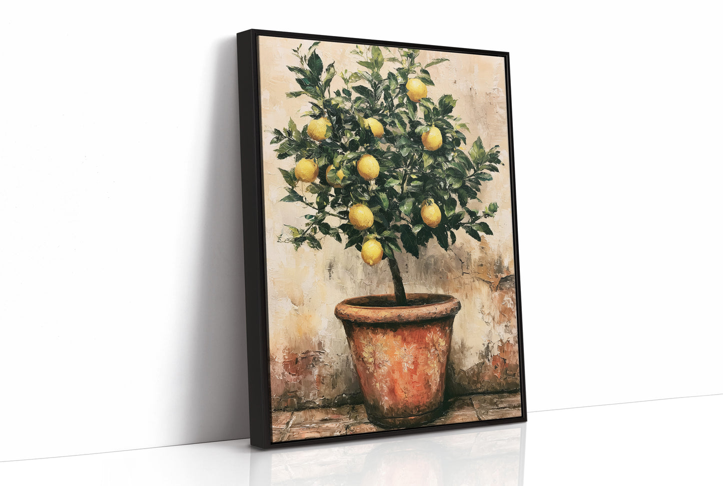 Potted Lemon Tree in Terracotta Light