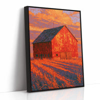 Barn Ablaze in Sunset Fire