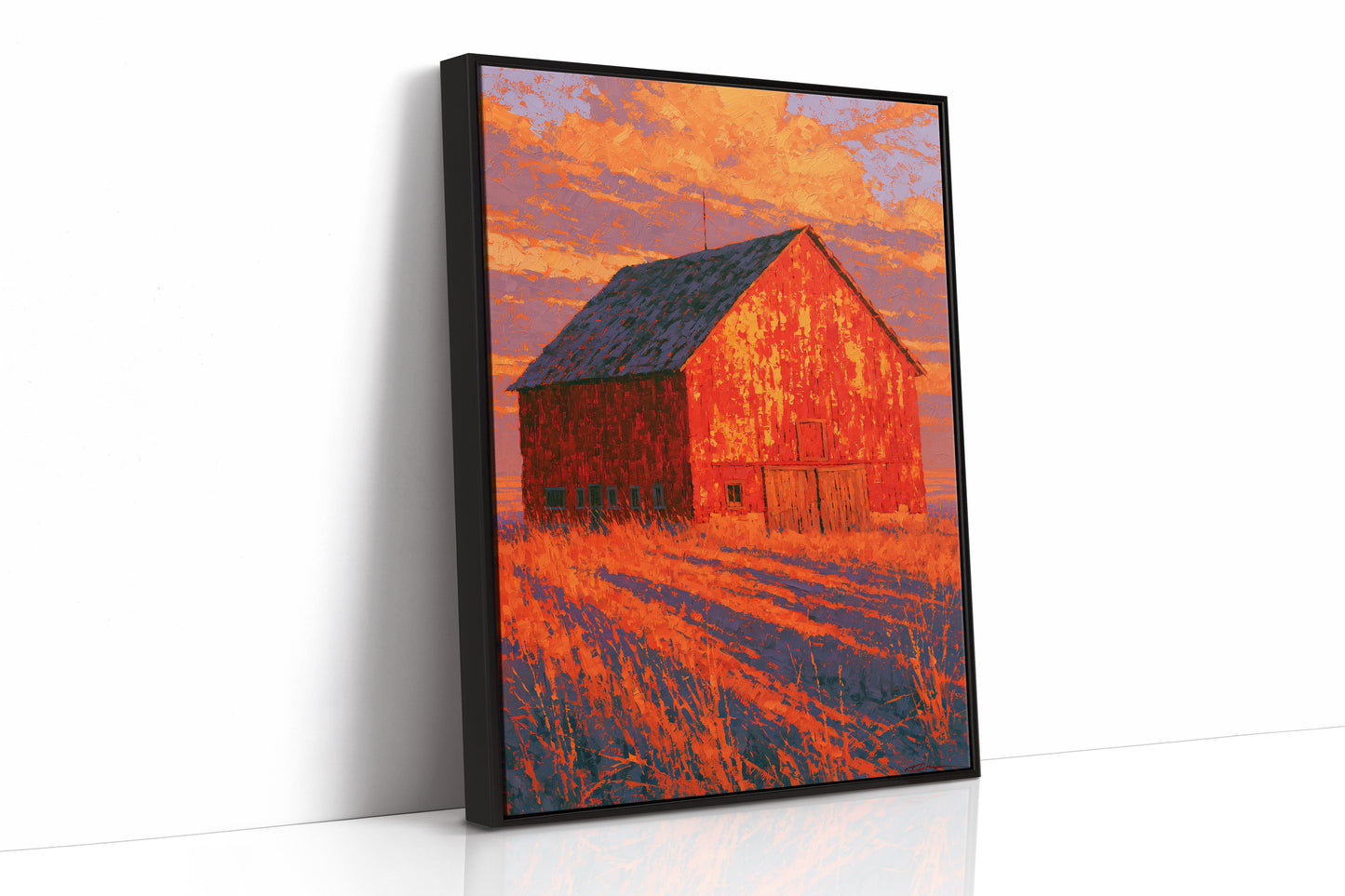 Barn Ablaze in Sunset Fire