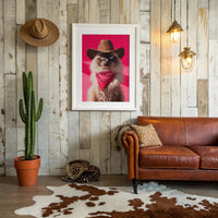 Feline Sheriff Rules Pink Mountains
