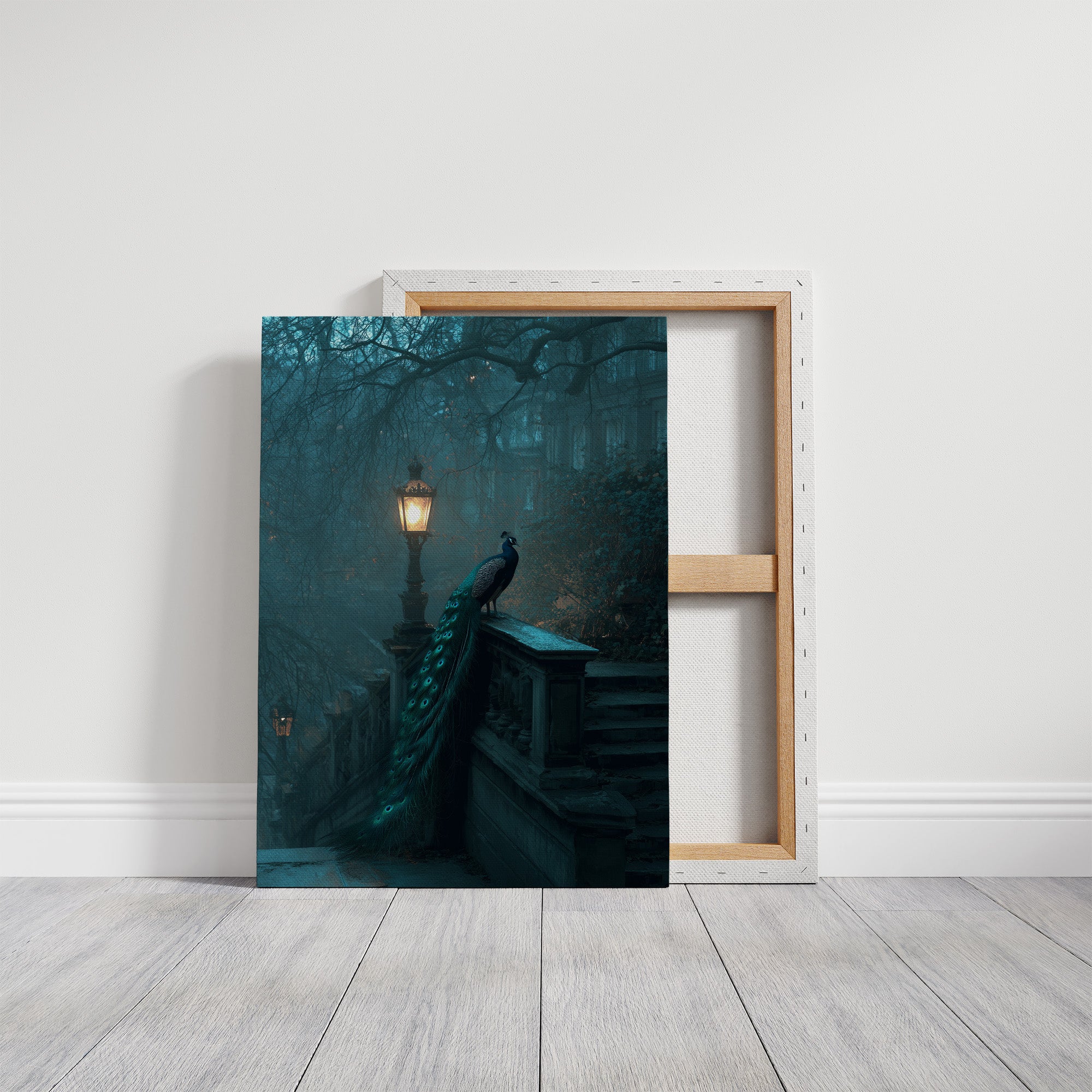 Midnight Peacock Guards Ancient Path
