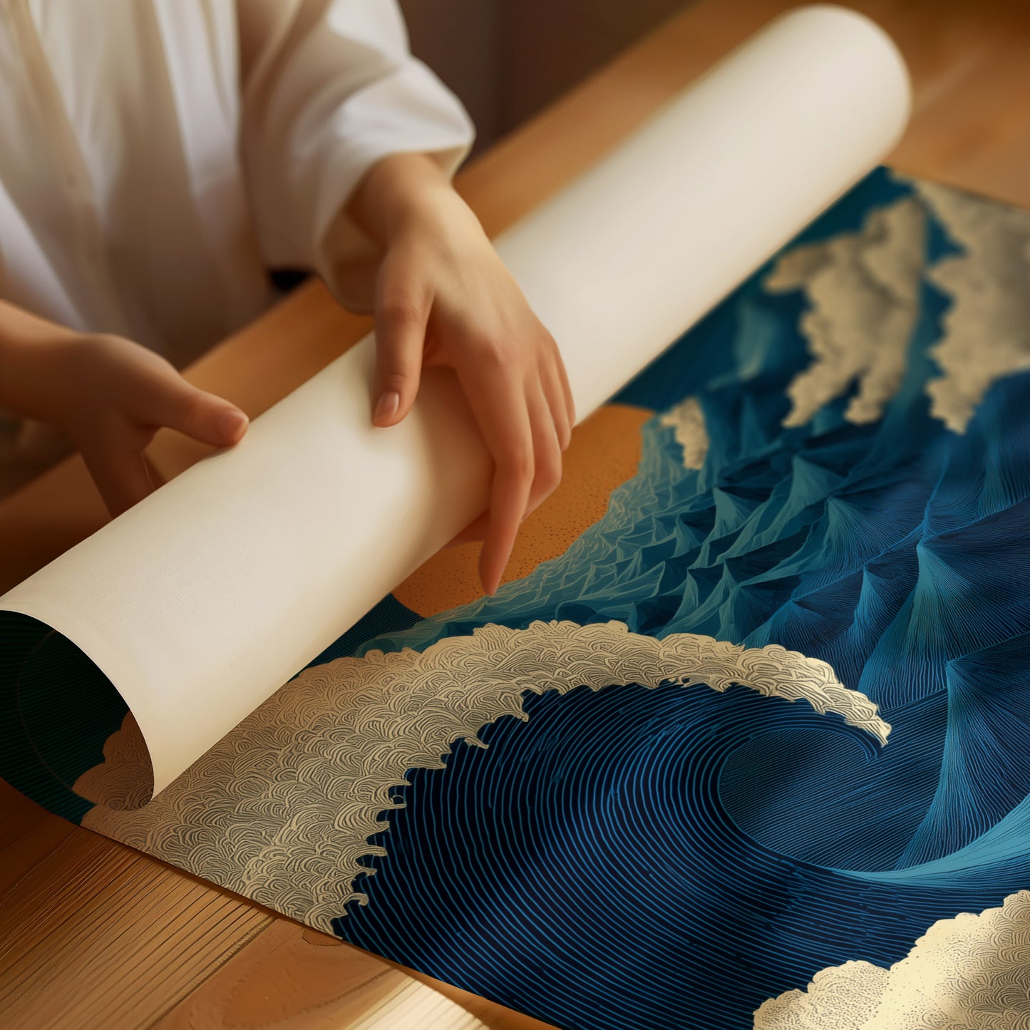 The Sun Meets the Wave Halfway