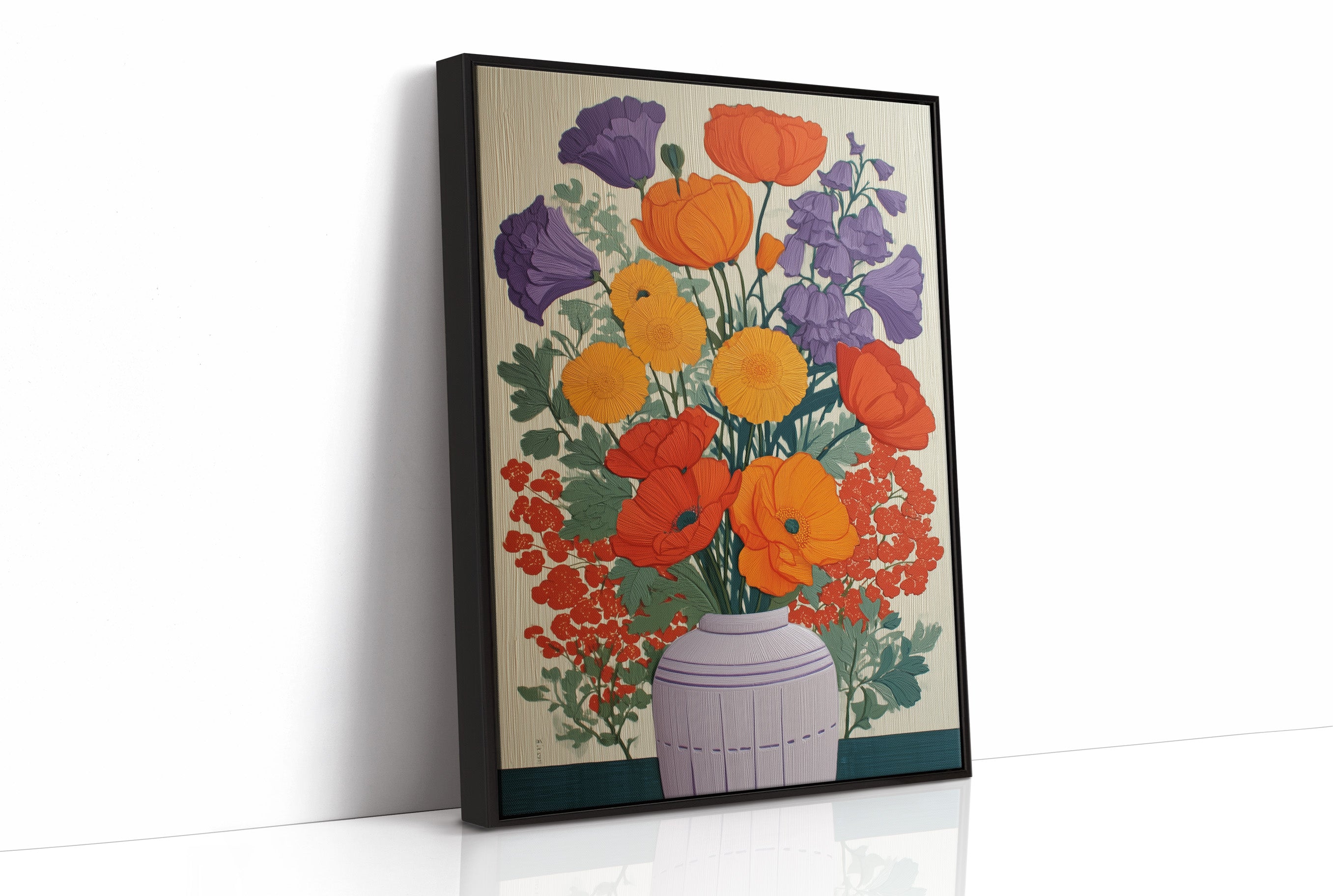 Summer Blooms Dance In Clay Vase