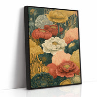 Dotted Bloom Mosaic in Rust and Gold