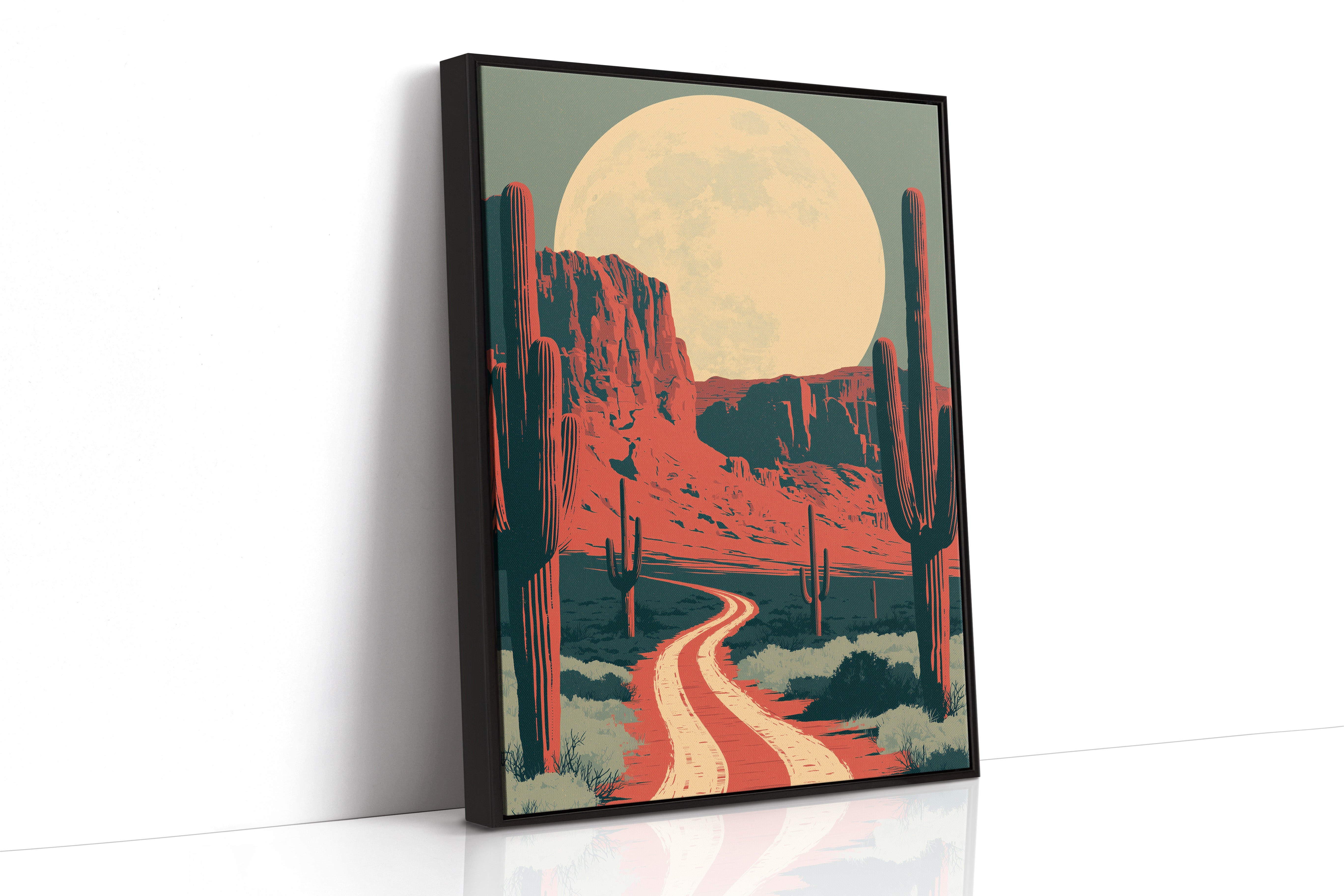 Moonrise Over Red Mesa