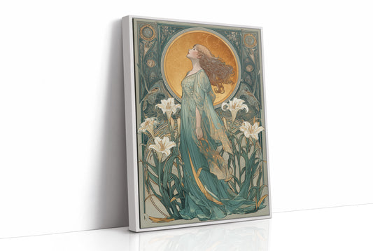 Gilded Grace Among Lilies