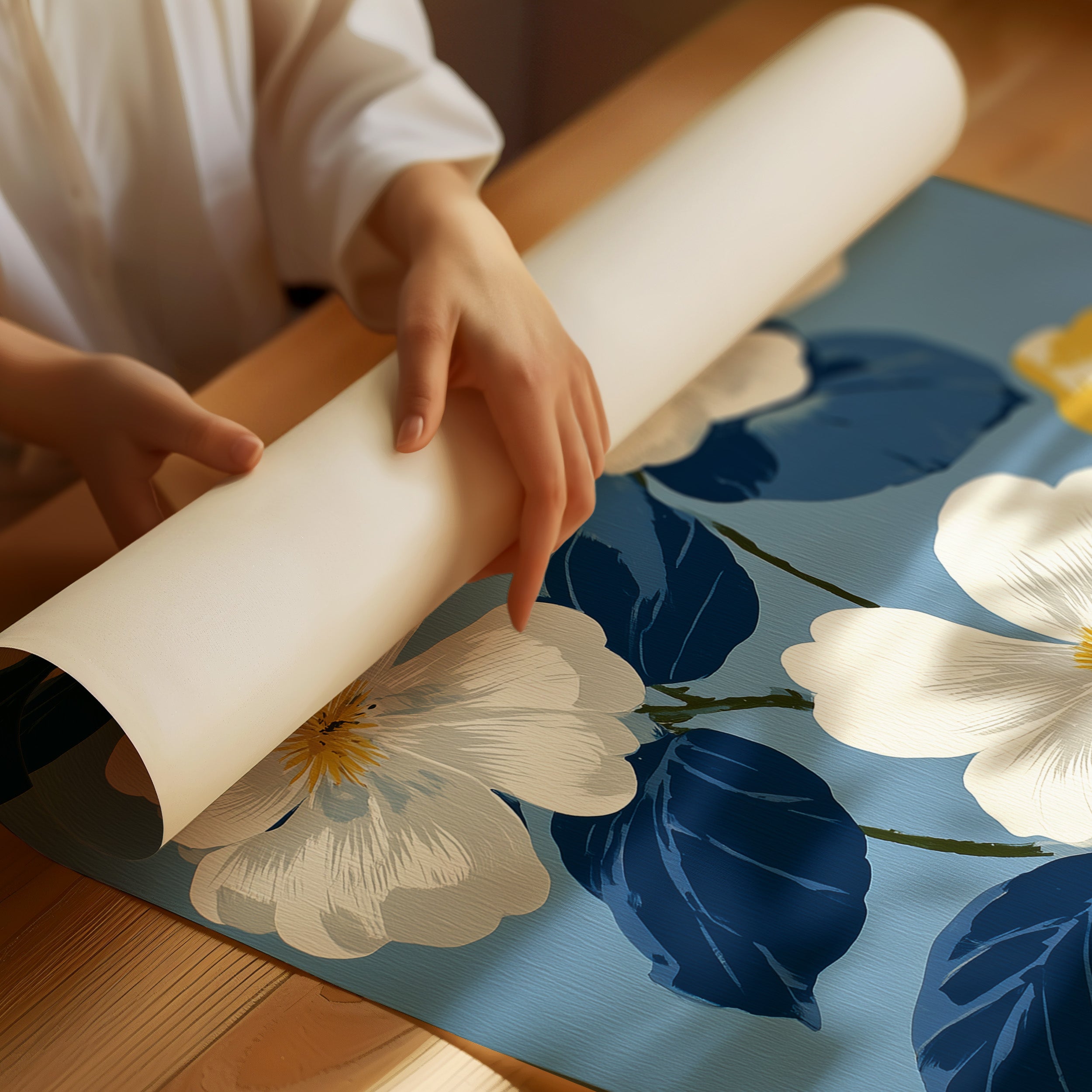 White Magnolias on a Blue Afternoon
