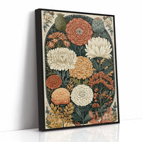 Chrysanthemum and Marigold Botanical Plate