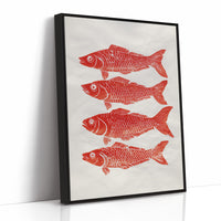 Red Fish Dance In Morning Light