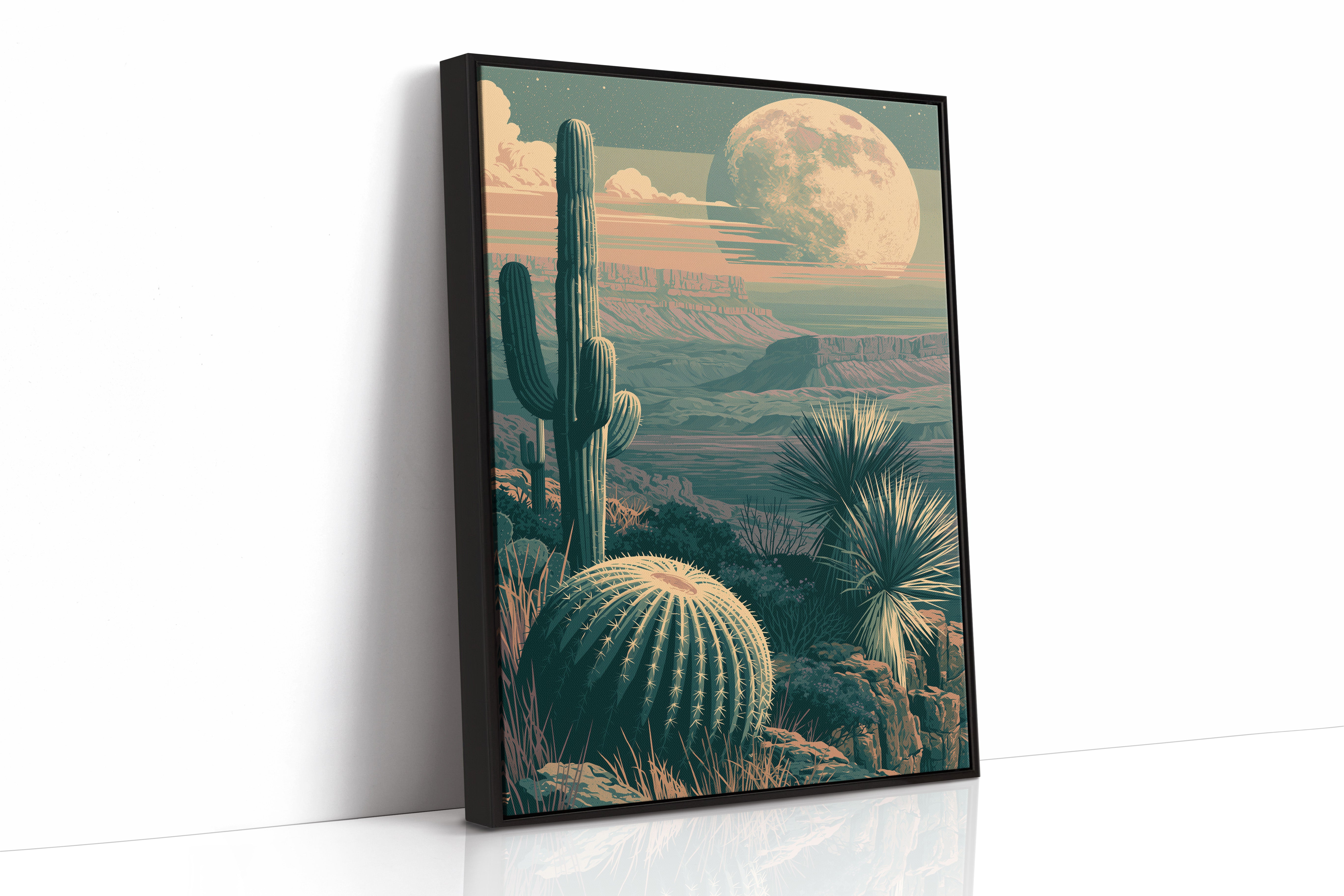 Desert Garden Under Moonrise