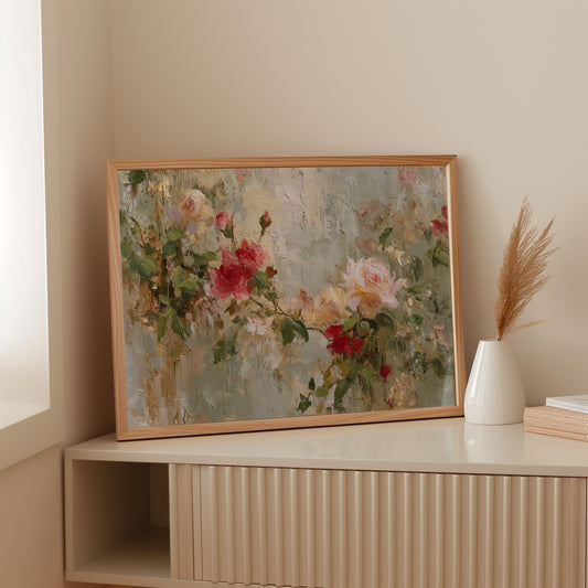 Petals Paint the Silent Wall