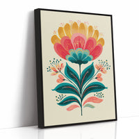 Folk Blossoms Dance In Turquoise Light