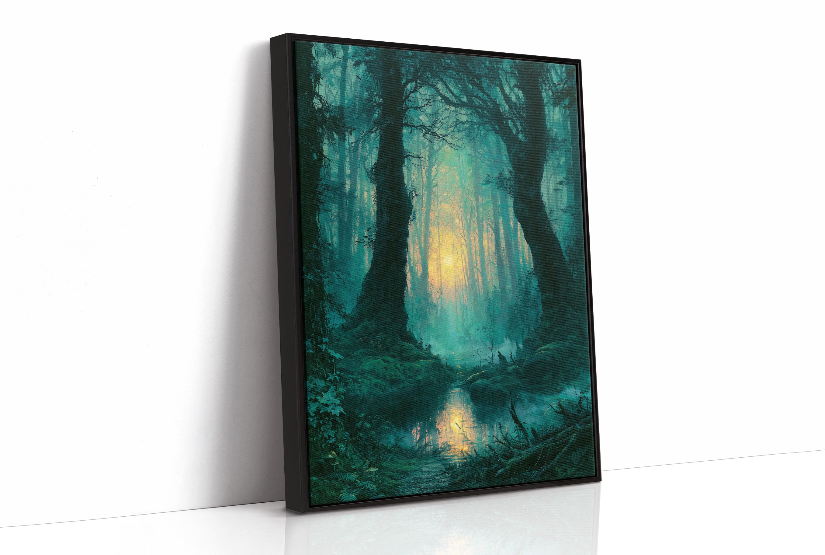 Reflected Glow: The Twin Trees of the Swamp Forest