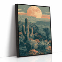 Coral Moon Over the Canyon