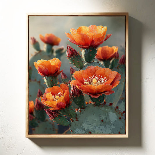 Cacti Bloom Under Desert Sun