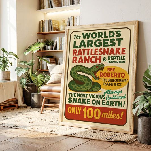 World’s Largest Rattlesnake Ranch Print