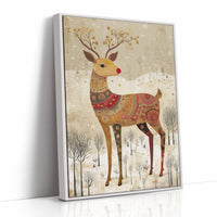 Reindeer Tales In Golden Patterns