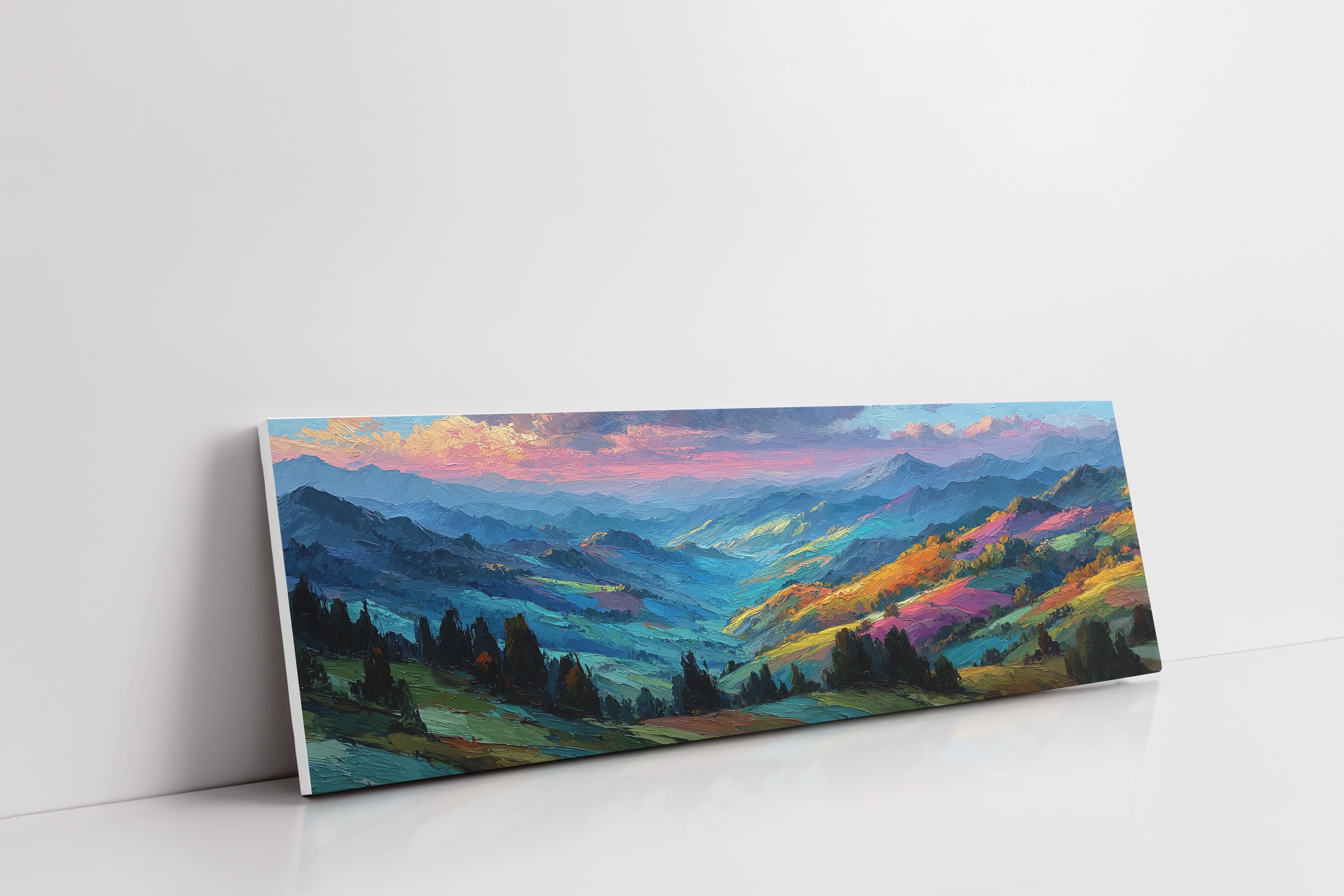 Hills Painted By The Setting Sun
